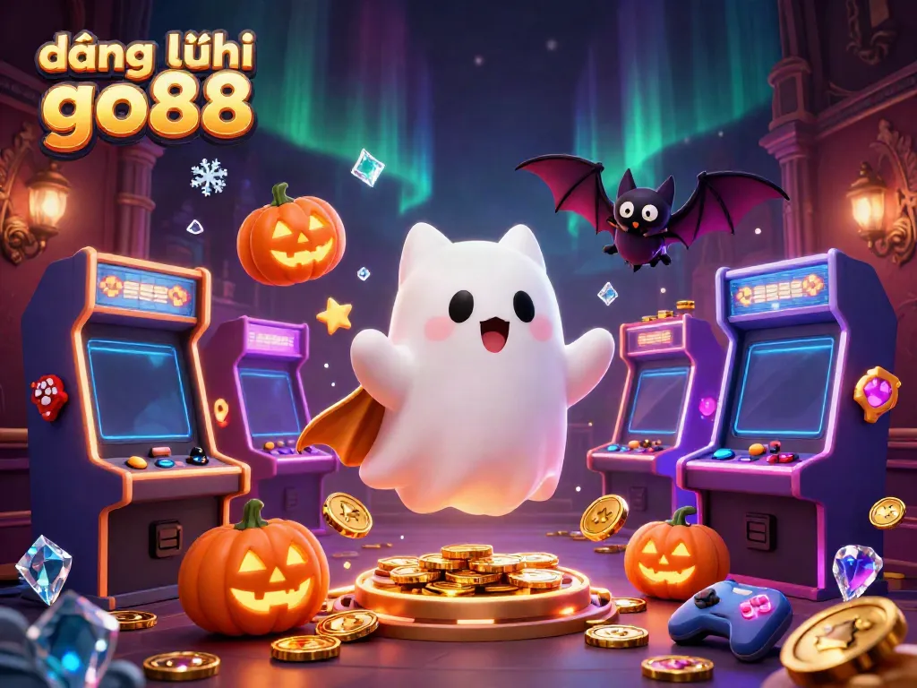 Engage in thrilling gameplay with đăng ký go88 at a haunted casino featuring a ghost cat, vampire bat, and enchanting jack-o-lanterns.