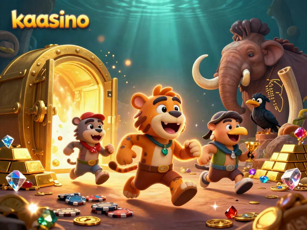 Experience entertaining moments with kaasino as cavemen and a sabretooth run a prehistoric casino.